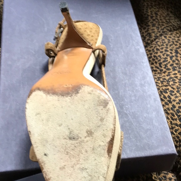 Prada canvas slngback heels - Picture 5 of 8